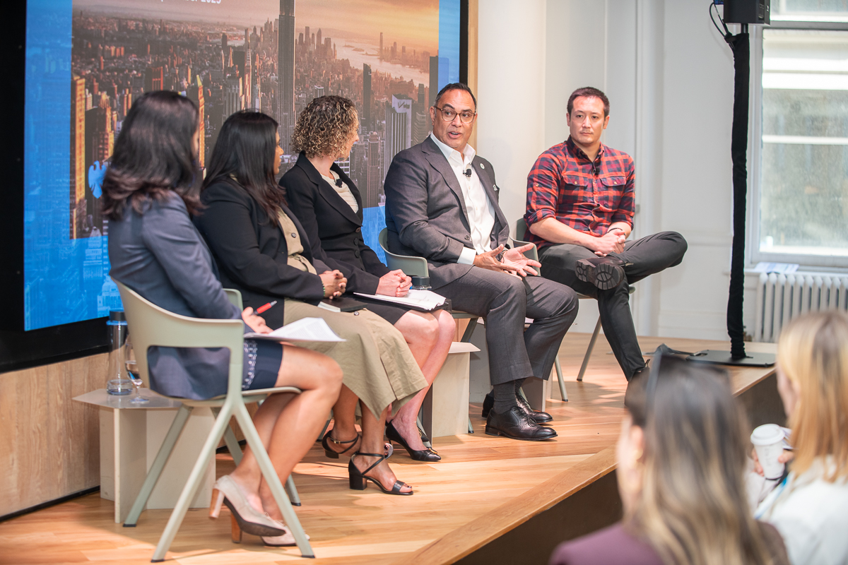Image of Paul Hossain participating in a panel discussion at the Climate Week 2025 in New York. 